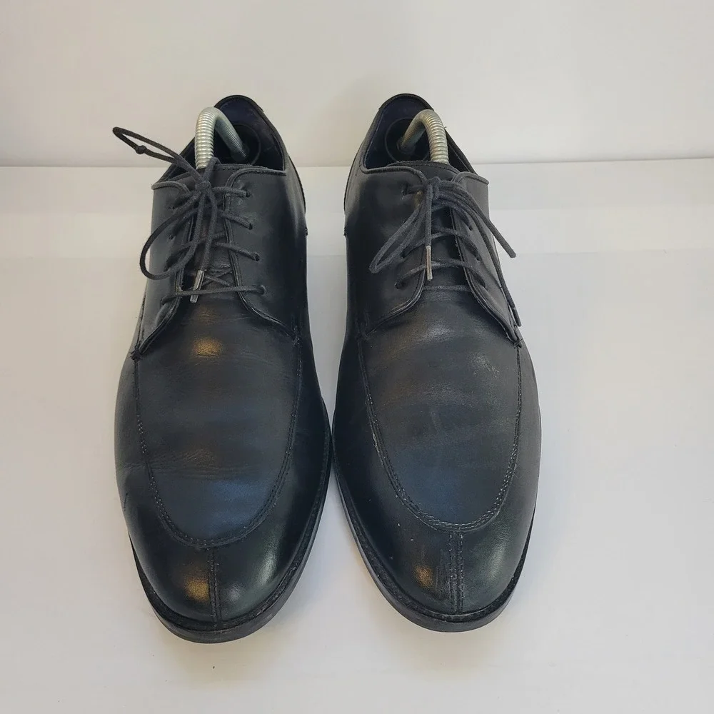 COLE HAAN Lenox Hill Grand Os Split Toe Oxford Black Leather Mens Shoe Size 10.5